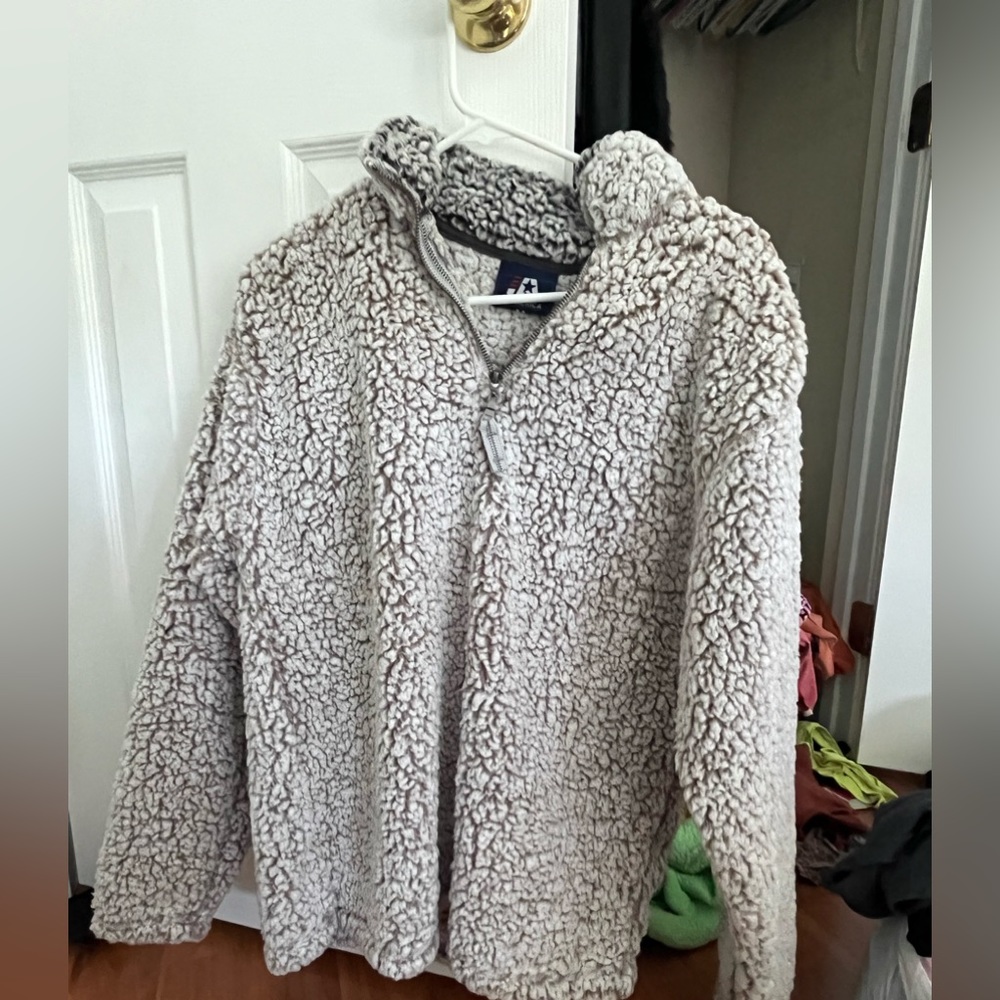 fuzzy quarter zip